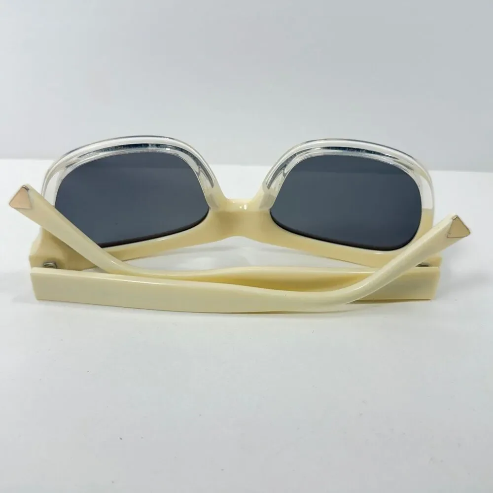KENDALL + KYLIE Cassie Women's Cream Clear Frames Grey Lens Sunglasses